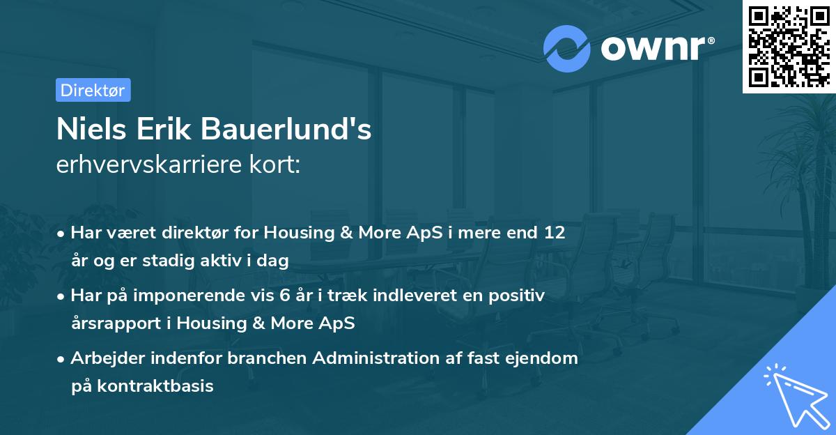 Niels Erik Bauerlund's erhvervskarriere kort