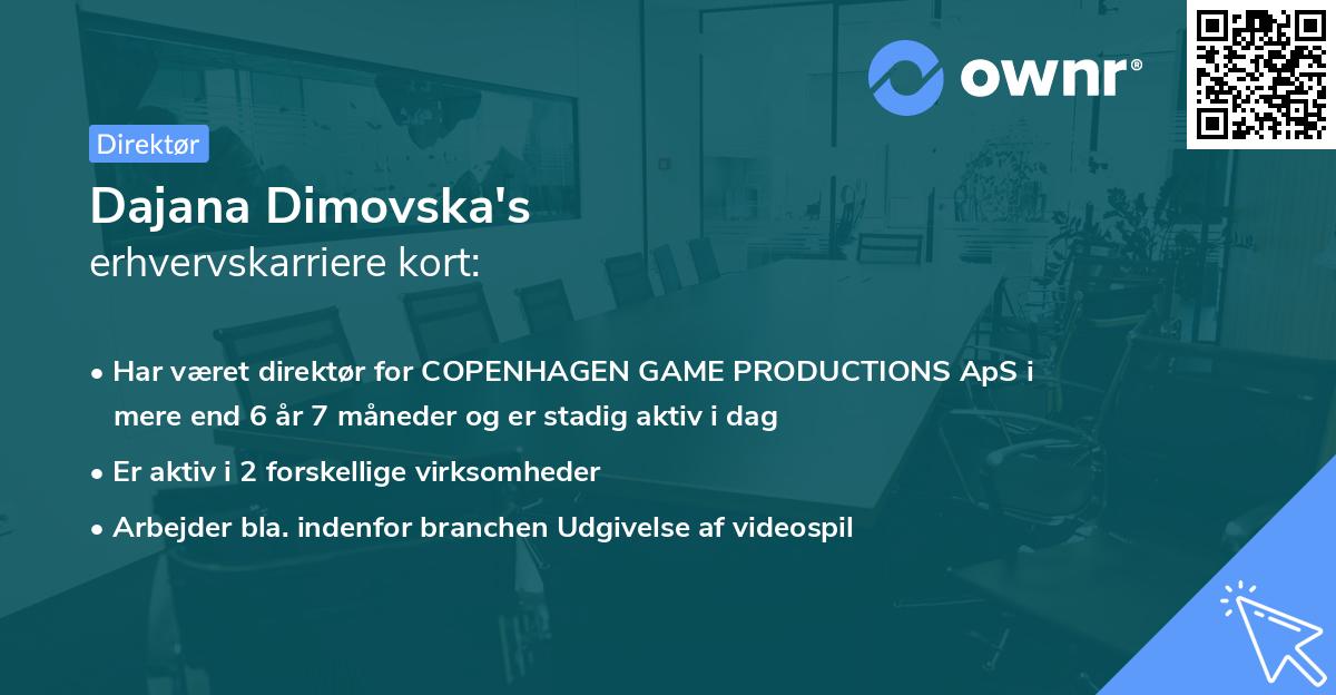 Dajana Dimovska's erhvervskarriere kort