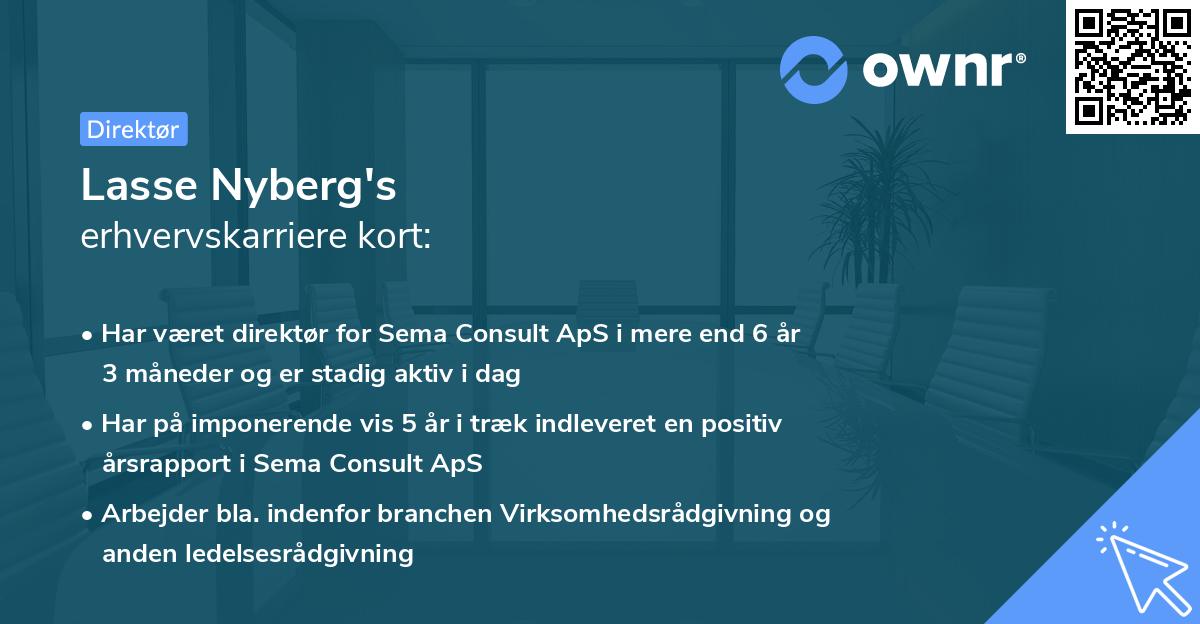 Lasse Nyberg's erhvervskarriere kort