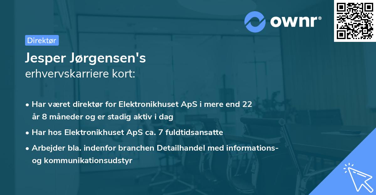 Jesper Jørgensen's erhvervskarriere kort