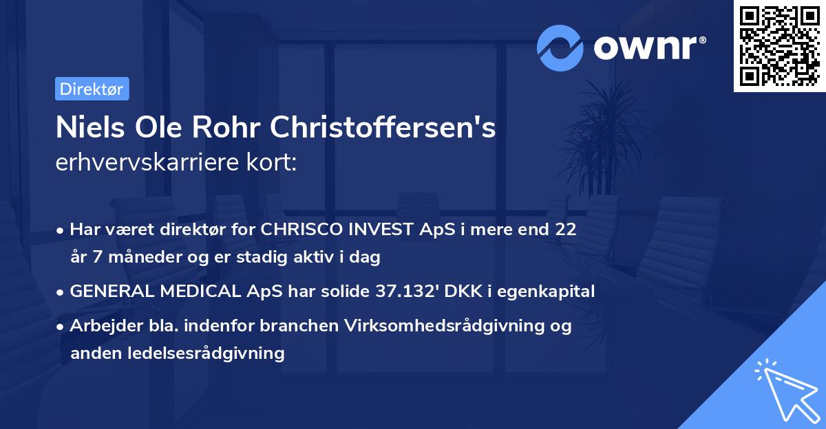 Niels Ole Rohr Christoffersen's erhvervskarriere kort