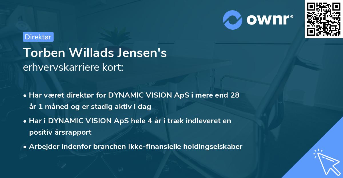 Torben Willads Jensen's erhvervskarriere kort