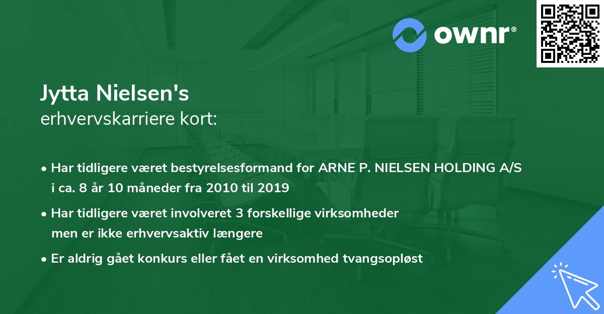 Jytta Nielsen's erhvervskarriere kort