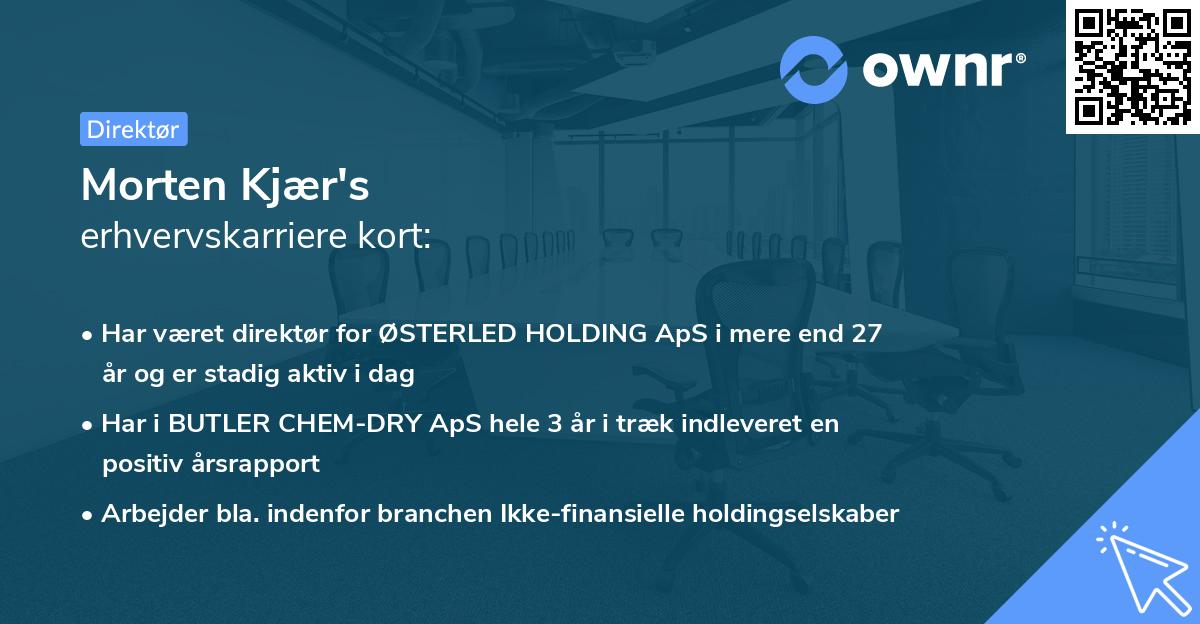 Morten Kjær's erhvervskarriere kort