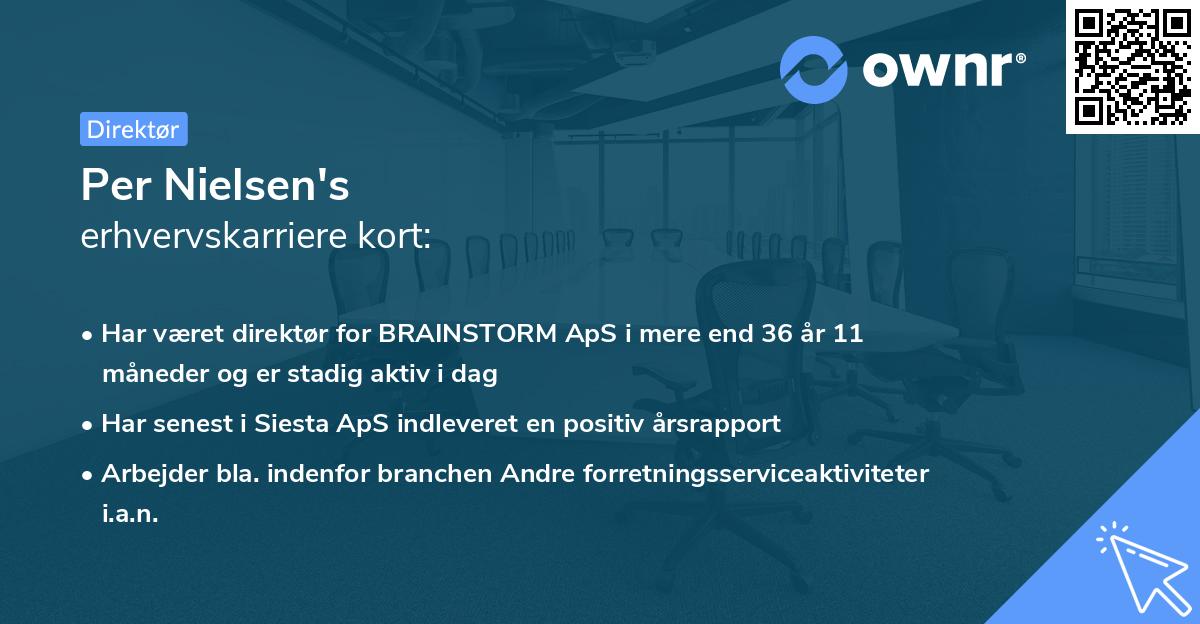 Per Nielsen's erhvervskarriere kort
