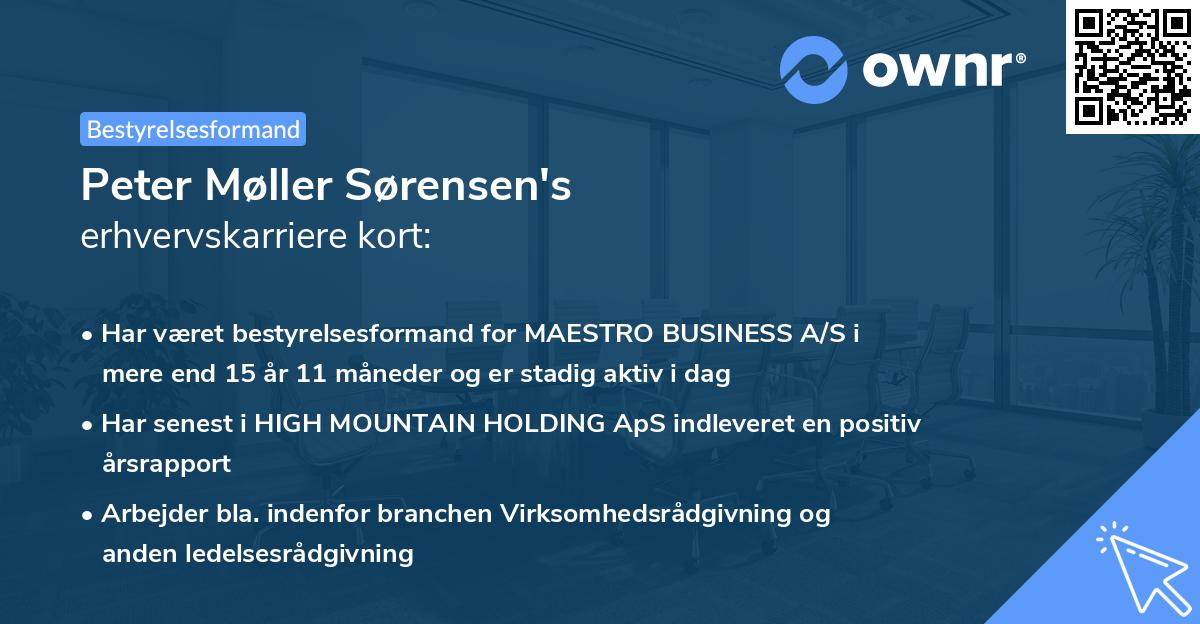 Peter Møller Sørensen's erhvervskarriere kort