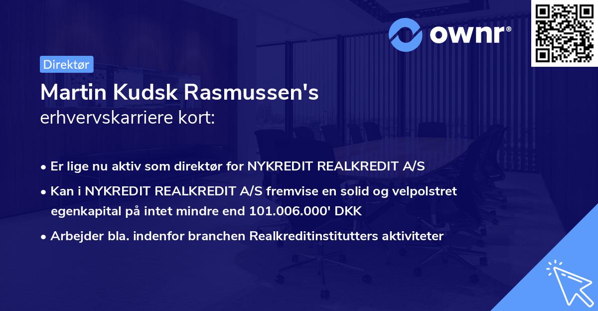 Martin Kudsk Rasmussen's erhvervskarriere kort