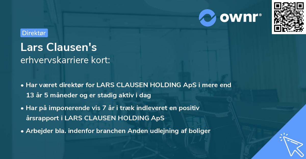 Lars Clausen's erhvervskarriere kort