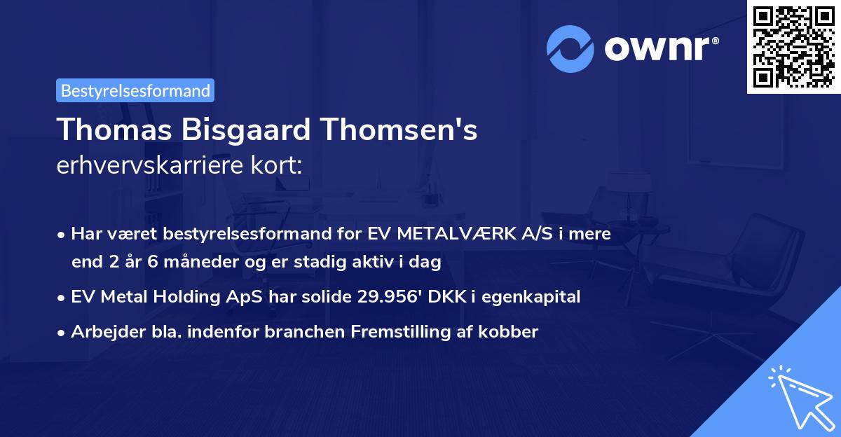 Thomas Bisgaard Thomsen's erhvervskarriere kort