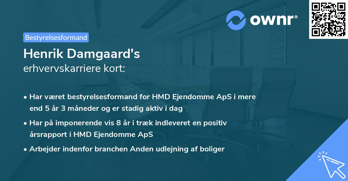 Henrik Damgaard's erhvervskarriere kort