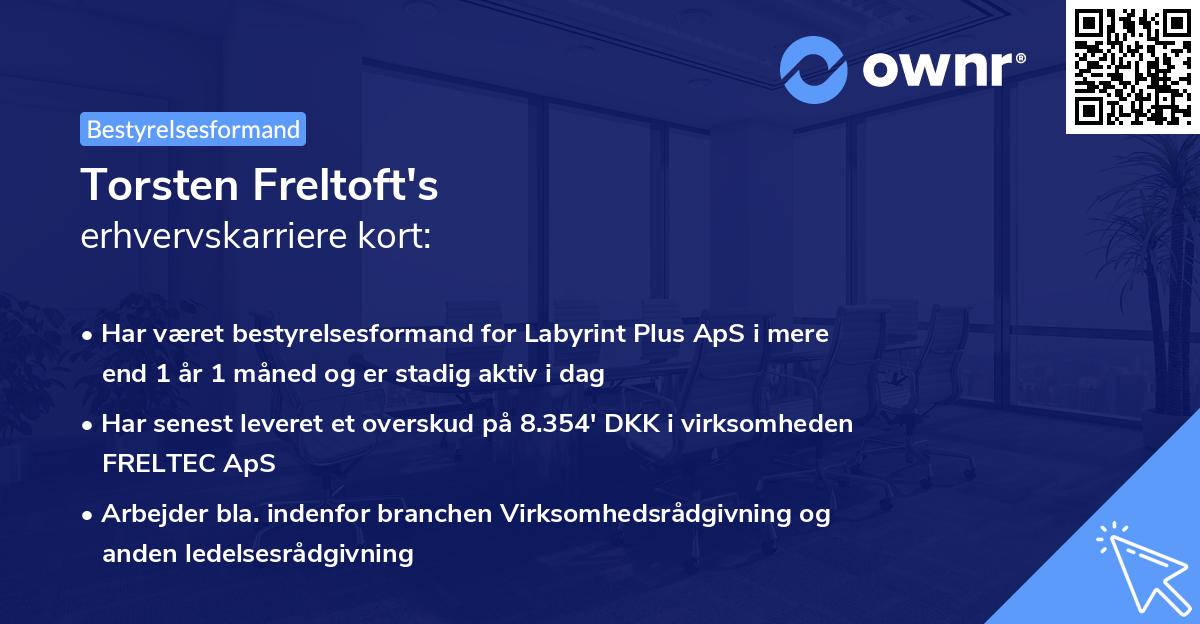 Torsten Freltoft's erhvervskarriere kort
