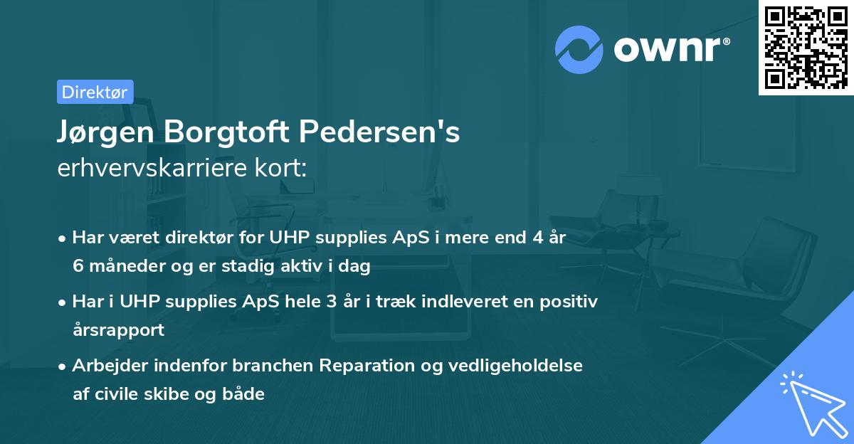 Jørgen Borgtoft Pedersen's erhvervskarriere kort