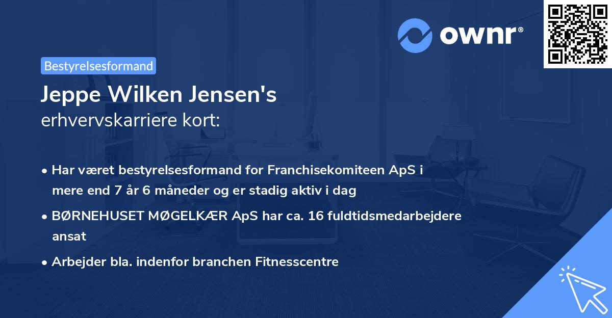 Jeppe Wilken Jensen's erhvervskarriere kort