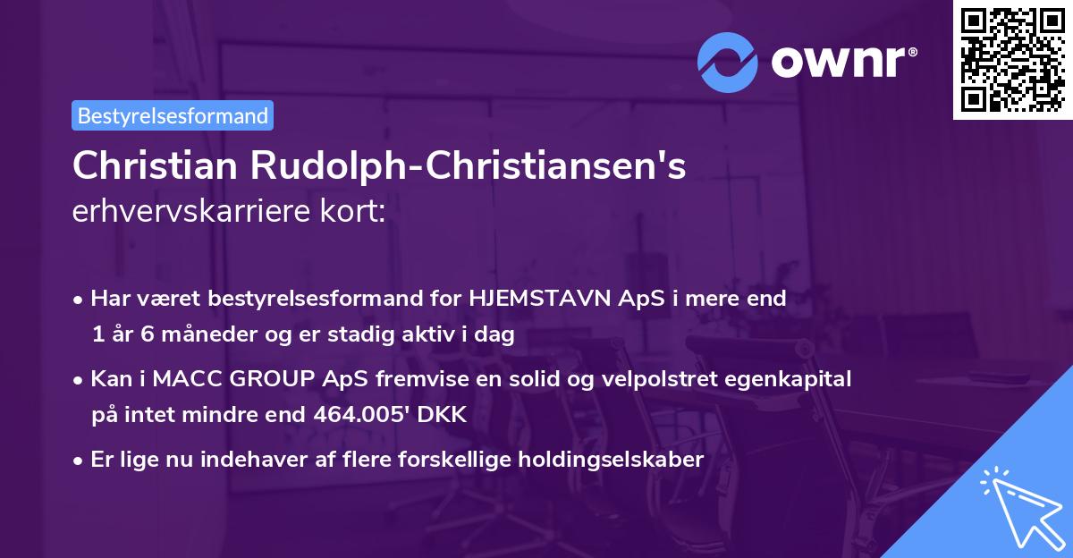 Christian Rudolph-Christiansen's erhvervskarriere kort