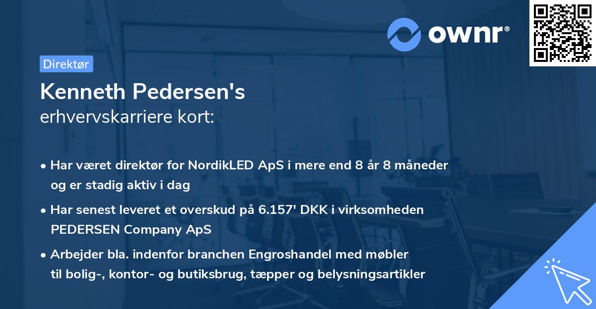 Kenneth Pedersen's erhvervskarriere kort