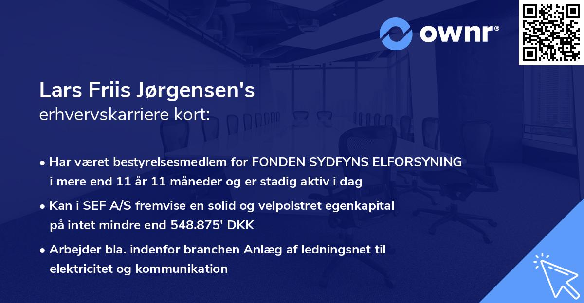 Lars Friis Jørgensen's erhvervskarriere kort