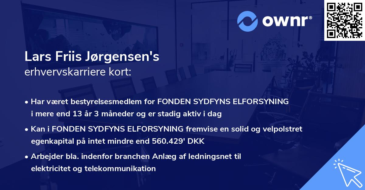 Lars Friis Jørgensen's erhvervskarriere kort
