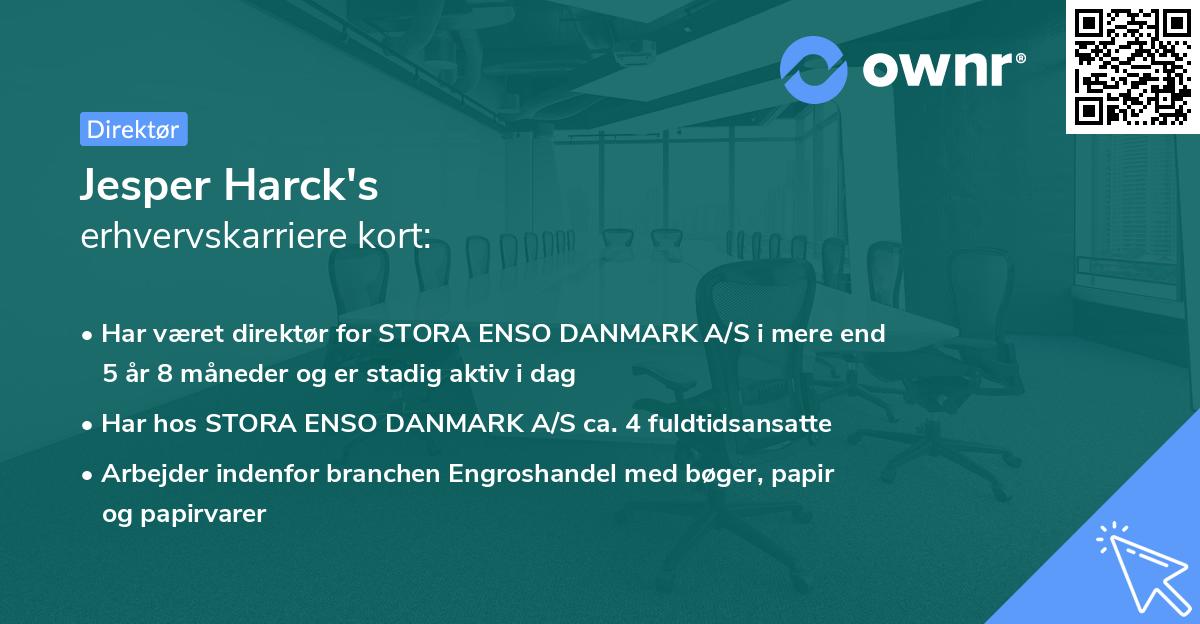 Jesper Harck's erhvervskarriere kort