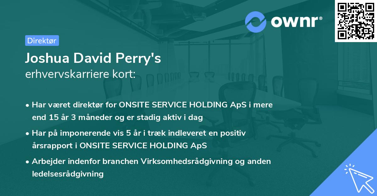 Joshua David Perry's erhvervskarriere kort