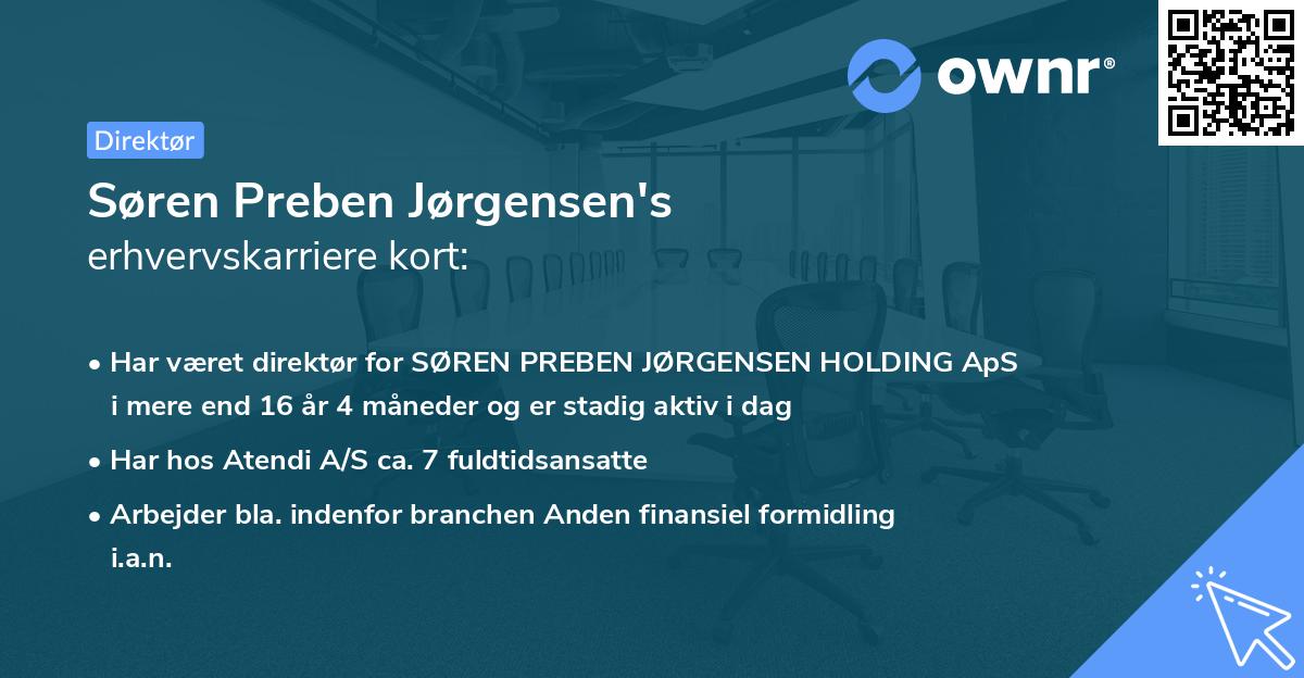 Søren Preben Jørgensen's erhvervskarriere kort