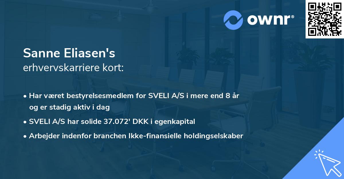 Sanne Eliasen's erhvervskarriere kort