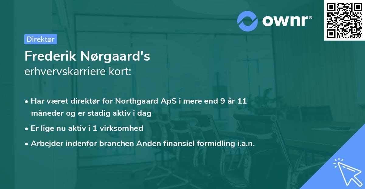 Frederik Nørgaard's erhvervskarriere kort
