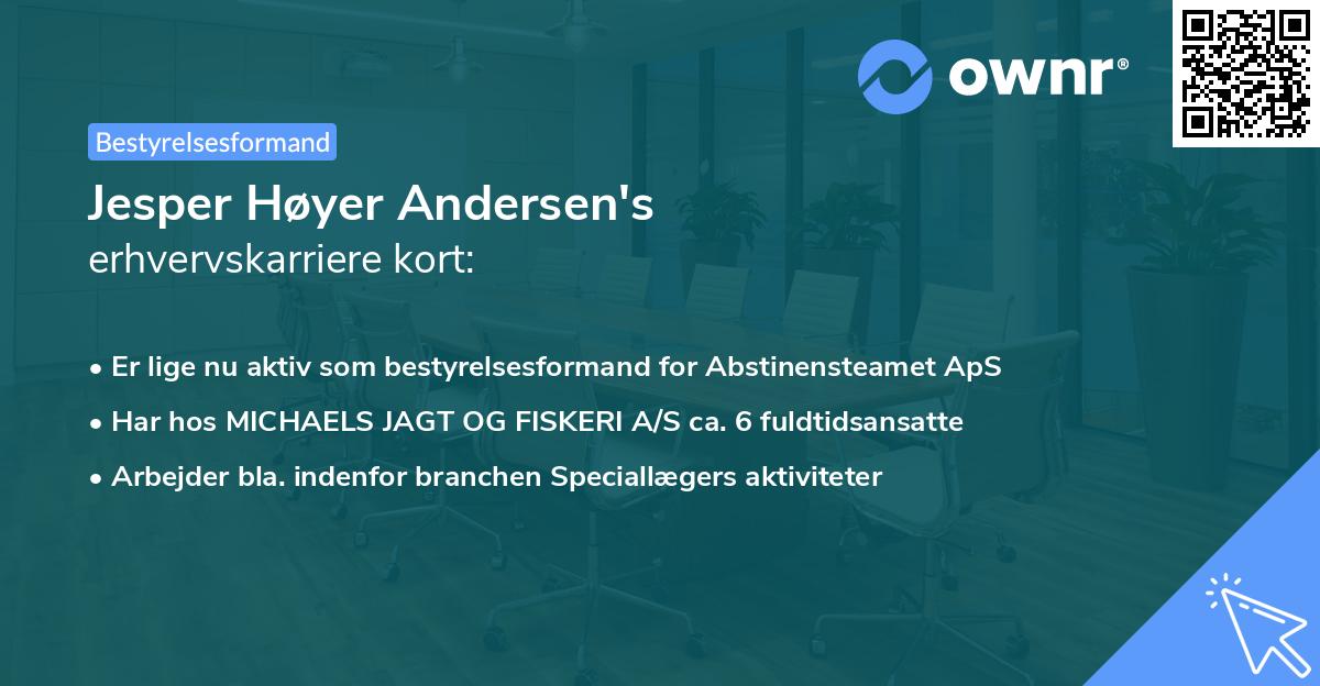 Jesper Høyer Andersen's erhvervskarriere kort