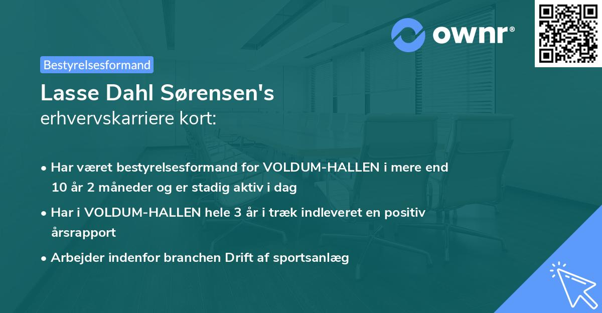 Lasse Dahl Sørensen's erhvervskarriere kort