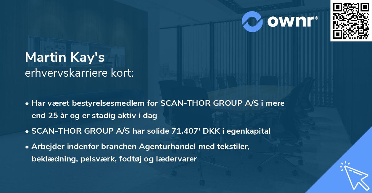 Martin Kay's erhvervskarriere kort