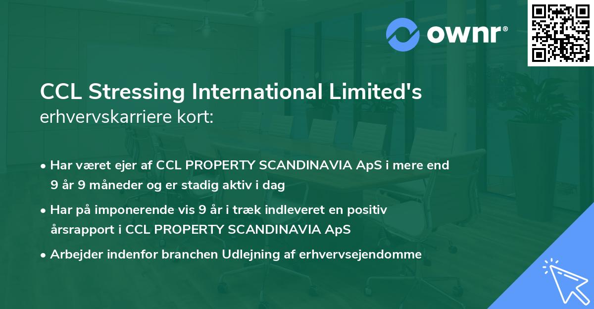 CCL Stressing International Limited's erhvervskarriere kort