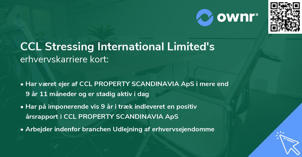 CCL Stressing International Limited's erhvervskarriere kort