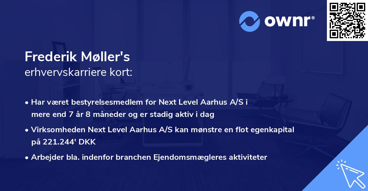 Frederik Møller's erhvervskarriere kort