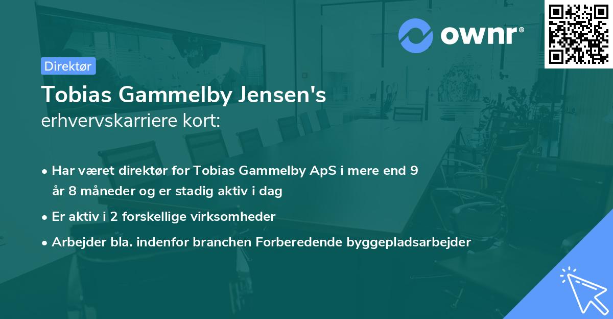 Tobias Gammelby Jensen's erhvervskarriere kort