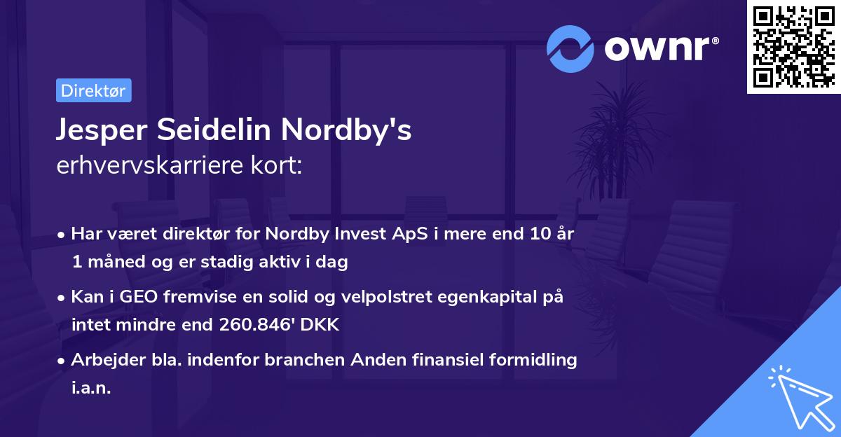 Jesper Seidelin Nordby's erhvervskarriere kort