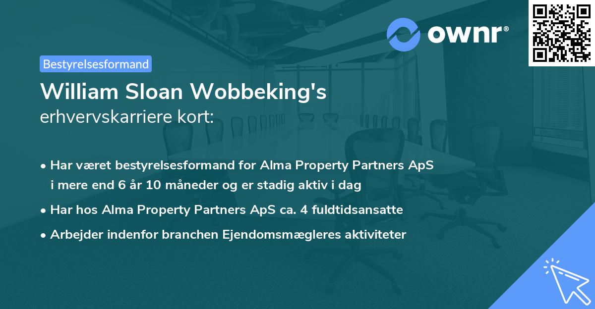 William Sloan Wobbeking's erhvervskarriere kort