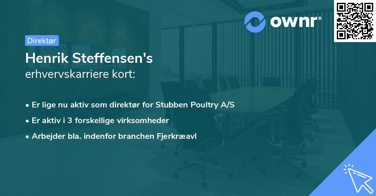 Henrik Steffensen's erhvervskarriere kort