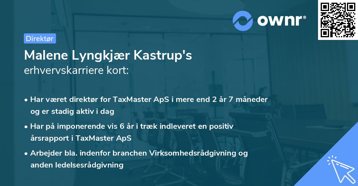 Malene Lyngkjær Kastrup's erhvervskarriere kort
