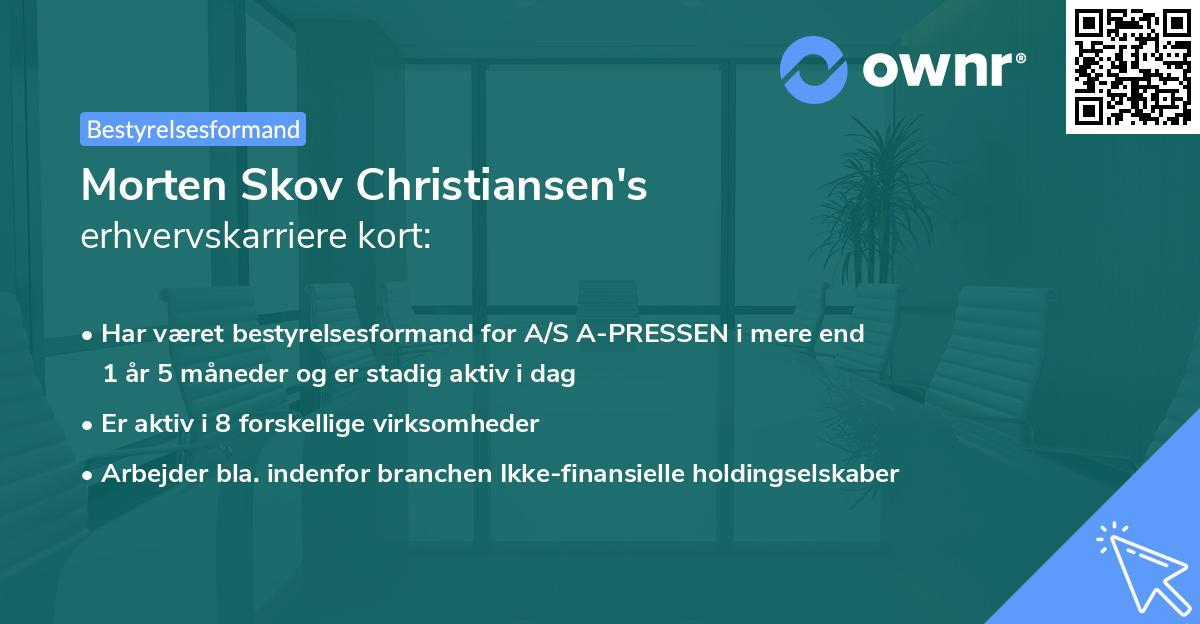 Morten Skov Christiansen's erhvervskarriere kort