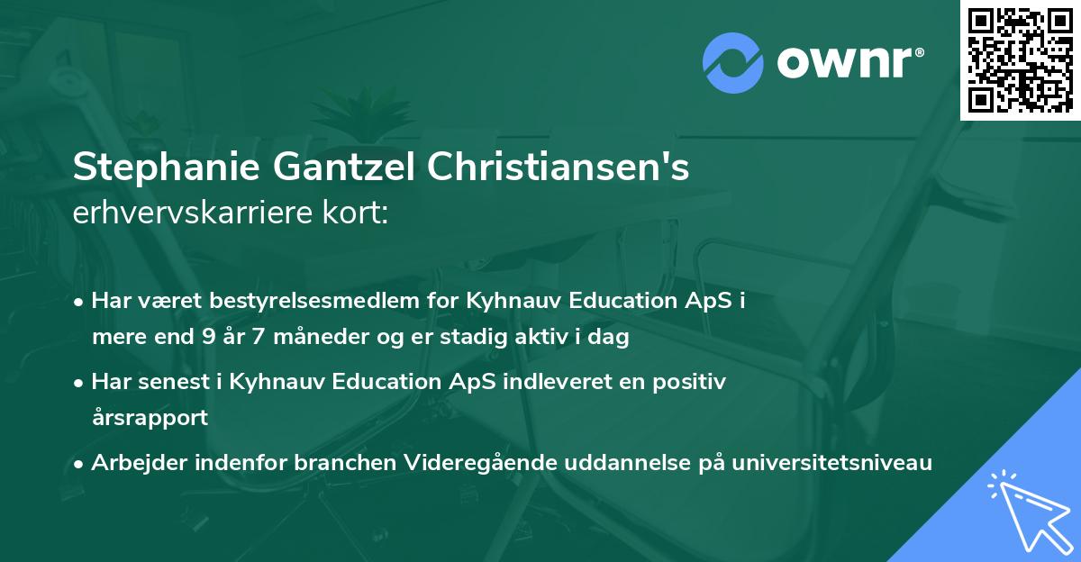 Stephanie Gantzel Christiansen's erhvervskarriere kort