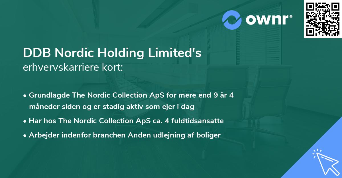 DDB Nordic Holding Limited's erhvervskarriere kort