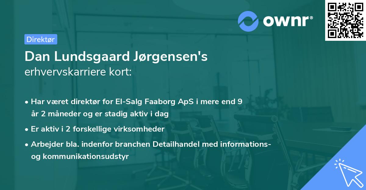 Dan Lundsgaard Jørgensen's erhvervskarriere kort