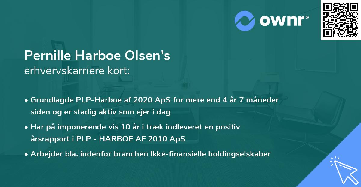 Pernille Harboe Olsen's erhvervskarriere kort