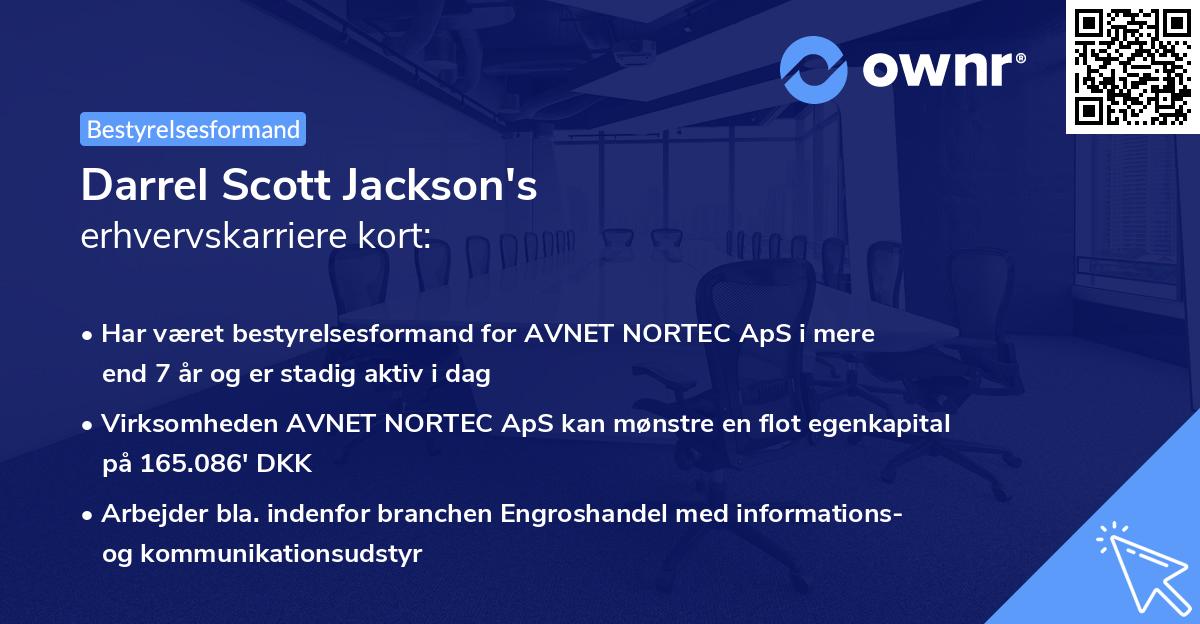 Darrel Scott Jackson's erhvervskarriere kort
