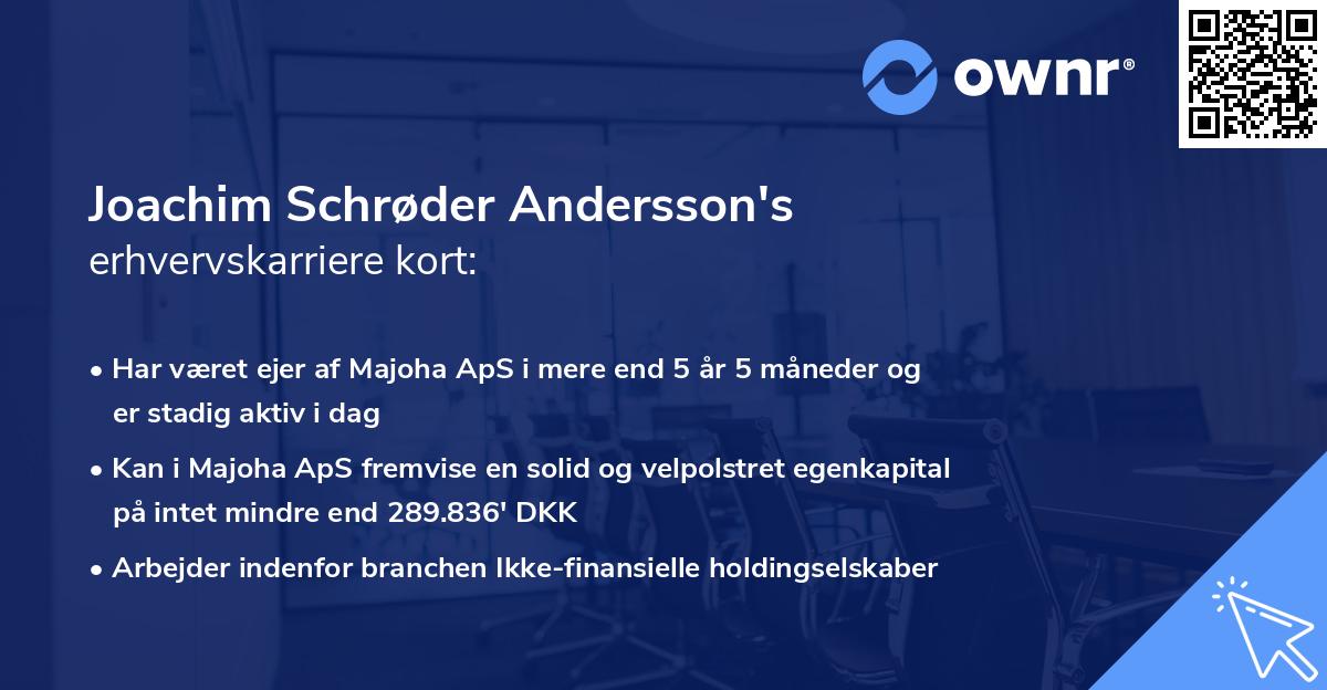 Joachim Schrøder Andersson's erhvervskarriere kort