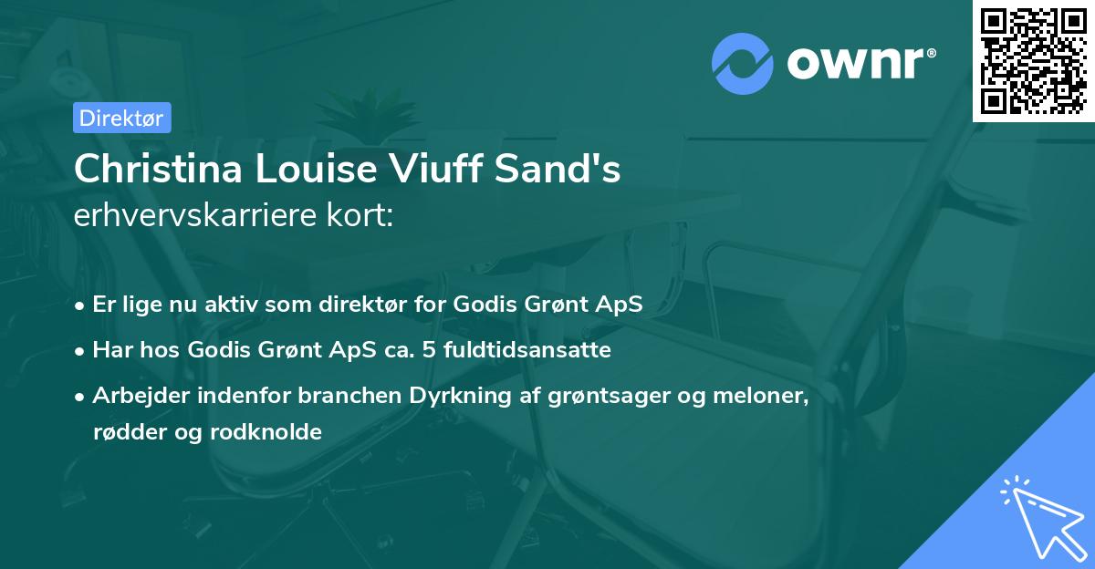 Christina Louise Viuff Sand's erhvervskarriere kort