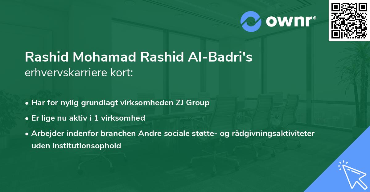 Rashid Mohamad Rashid Al-Badri's erhvervskarriere kort