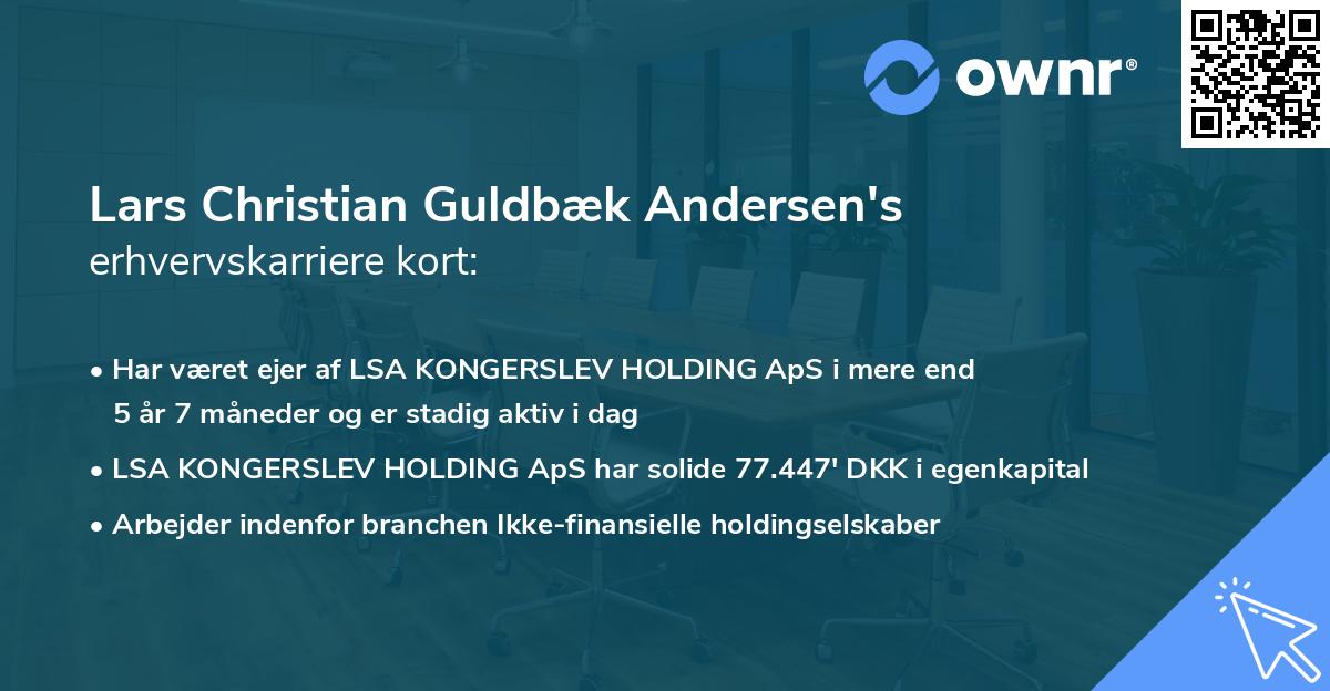 Lars Christian Guldbæk Andersen's erhvervskarriere kort