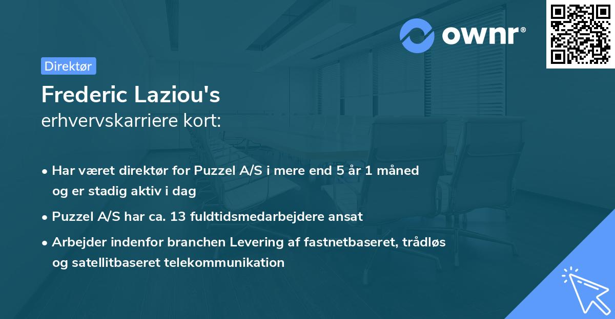 Frederic Laziou's erhvervskarriere kort