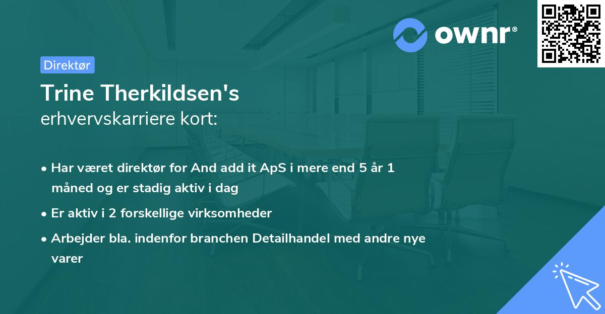 Trine Therkildsen's erhvervskarriere kort