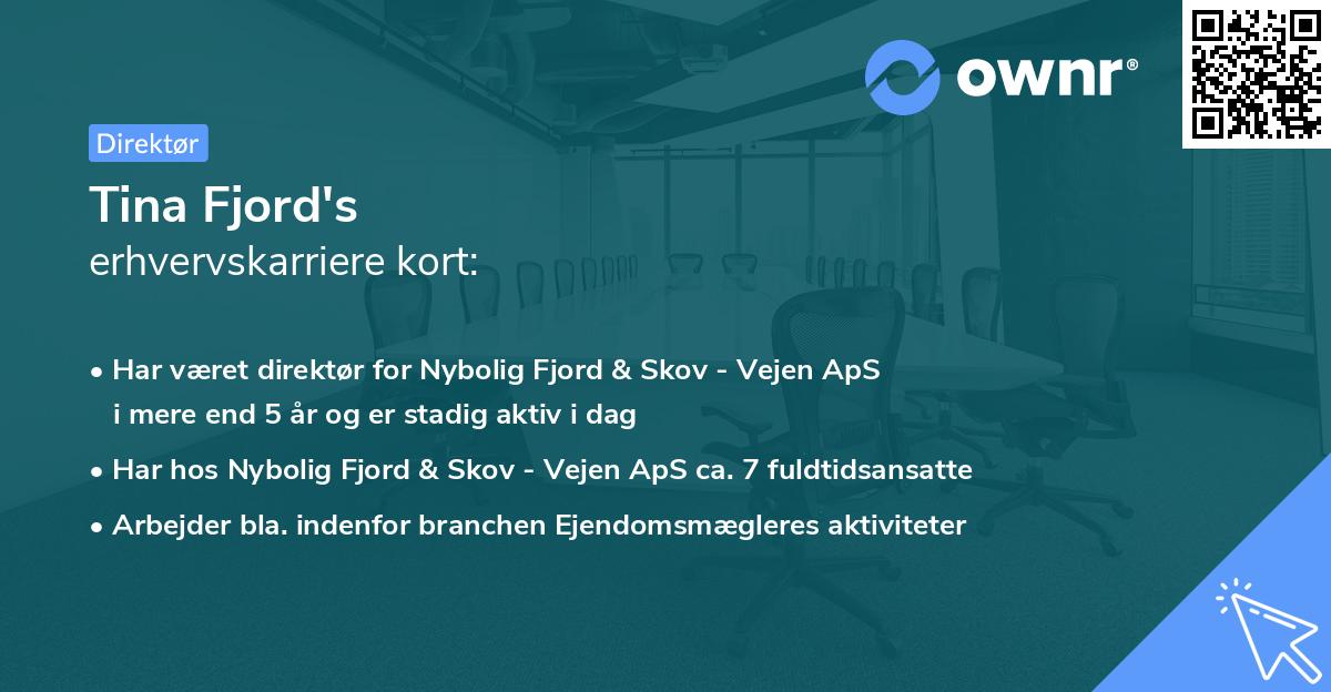 Tina Fjord's erhvervskarriere kort